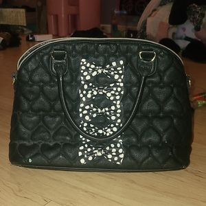 Betsey Johnson polka dot bow purse